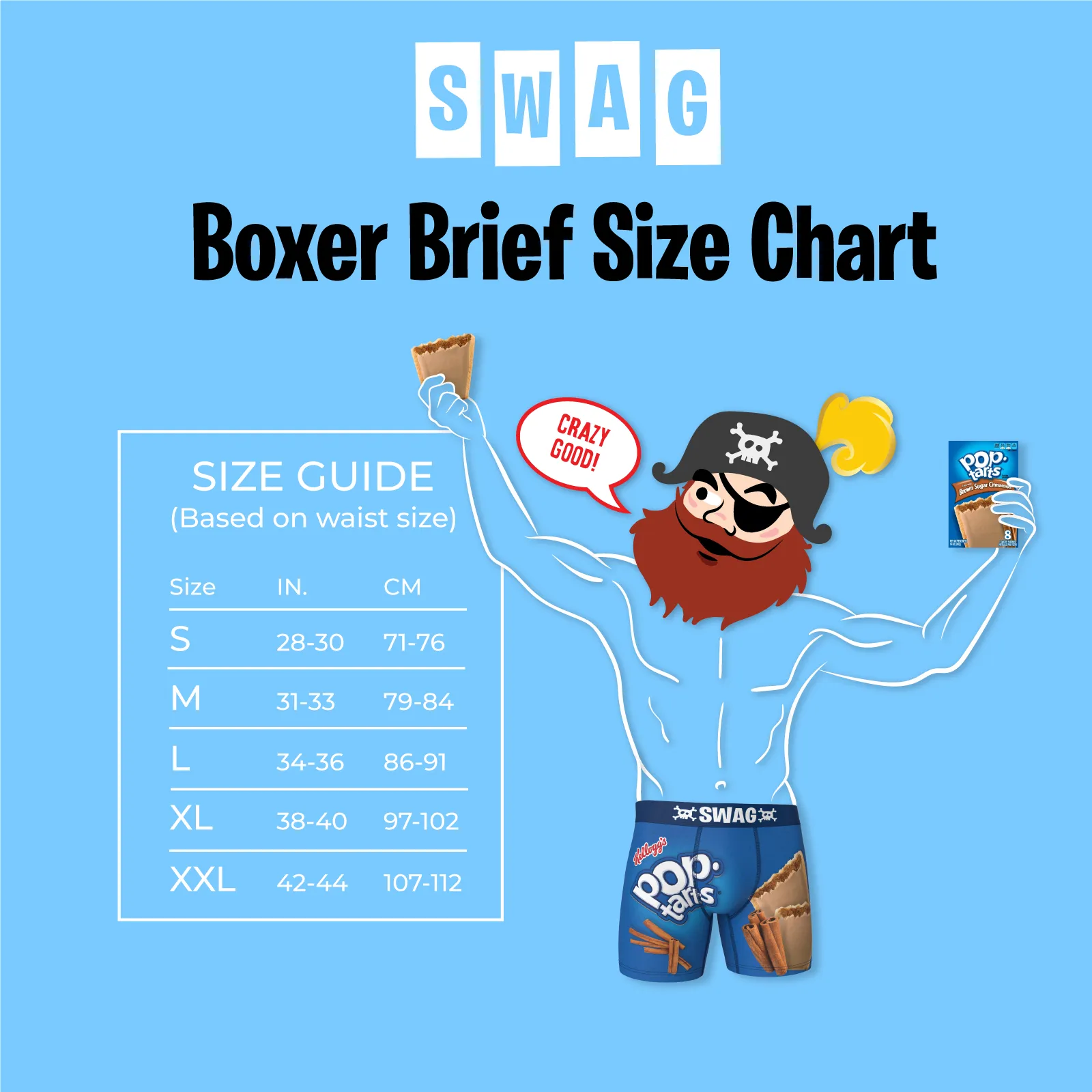 SWAG - Cereal Aisle Boxers: Pop Tarts Cinnamon