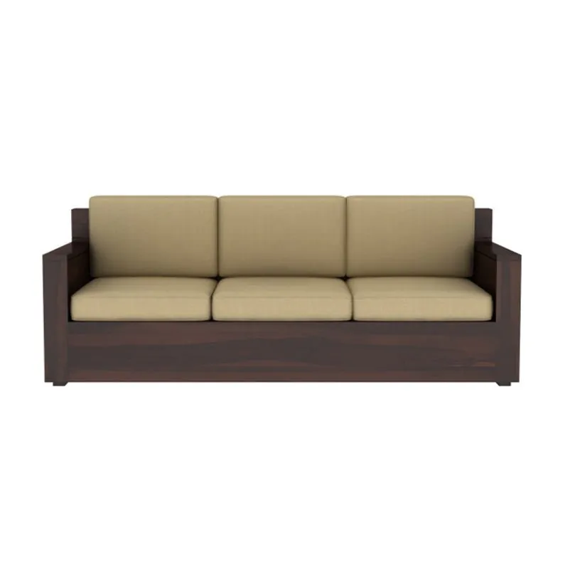 Torque India Marylin 3 Seater Wooden Sofa For Living Room | 3 Seater Wooden Sofa