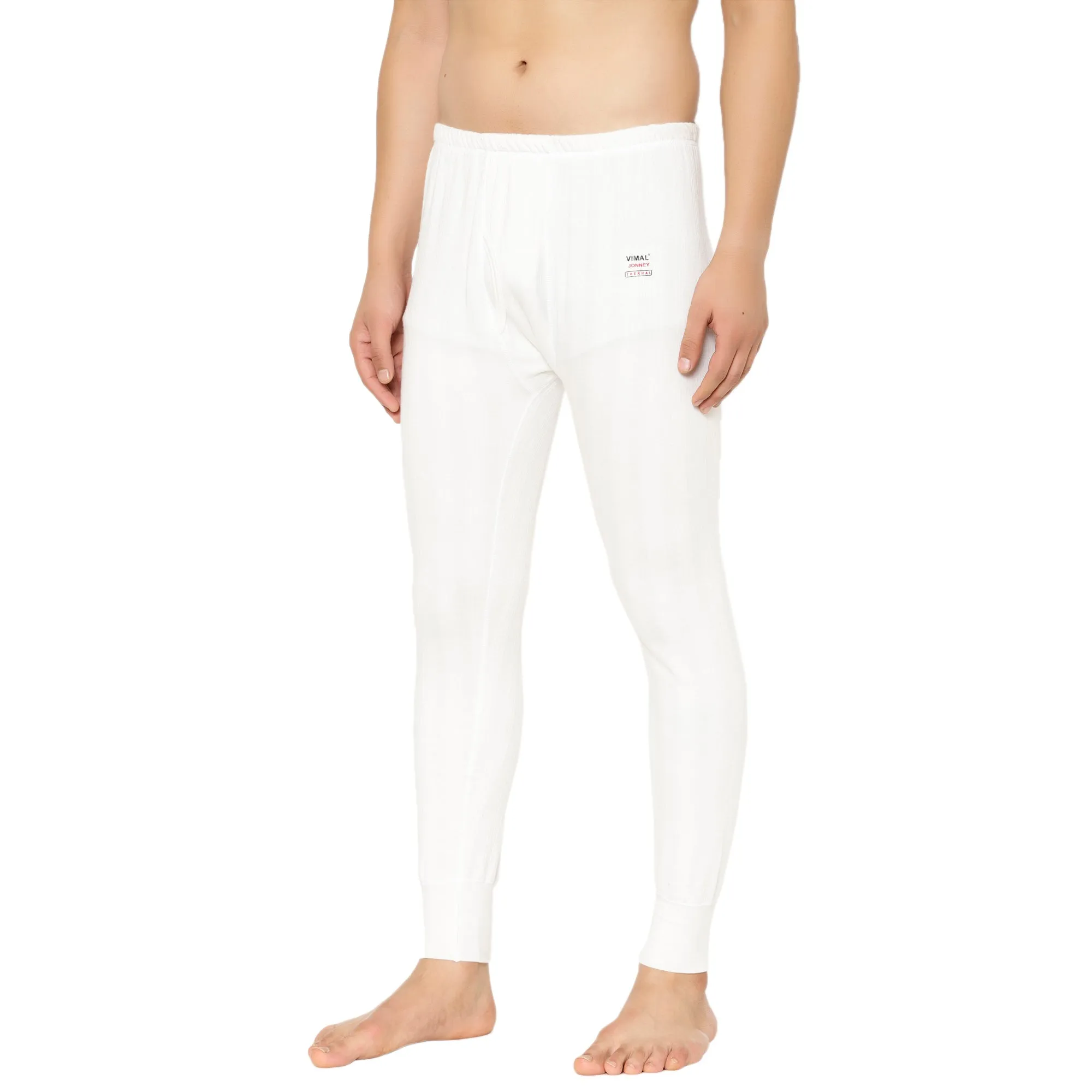 Vimal Jonney White Thermal Bottom For Men's
