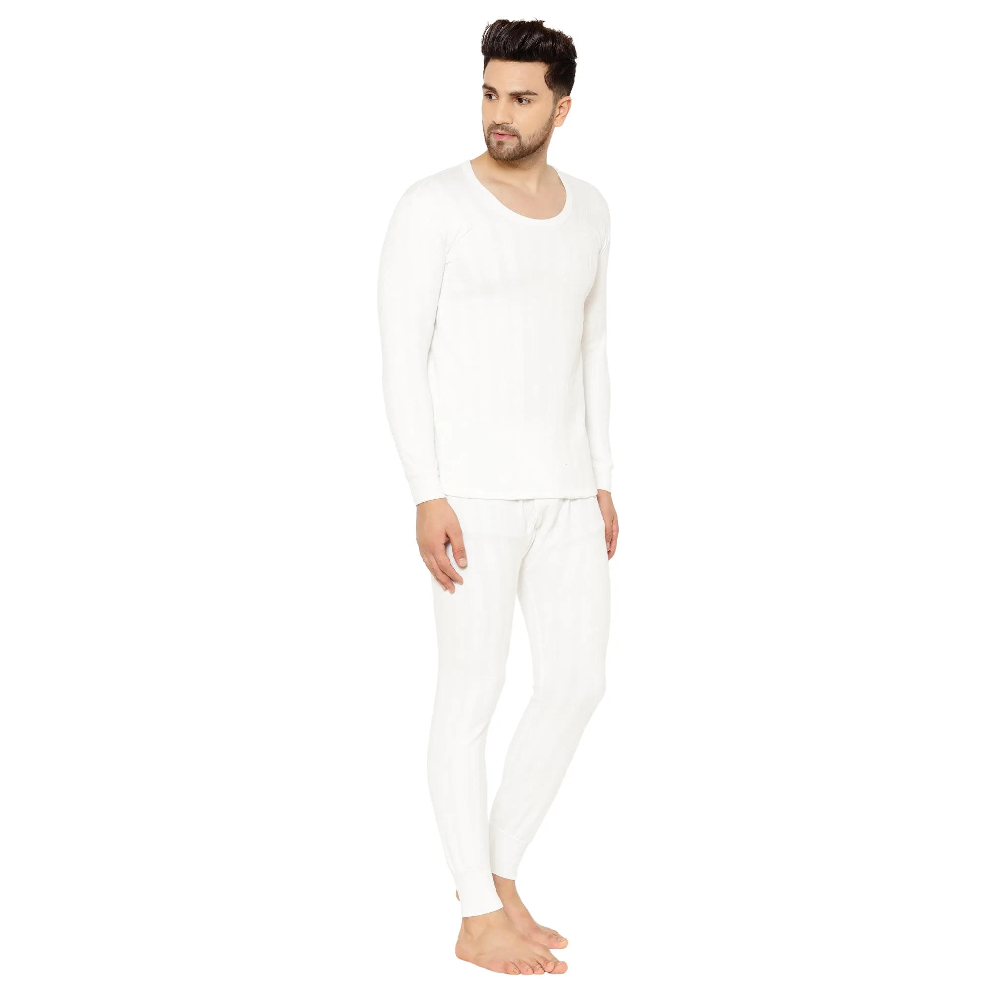 Vimal Jonney White Thermal Top For Men's