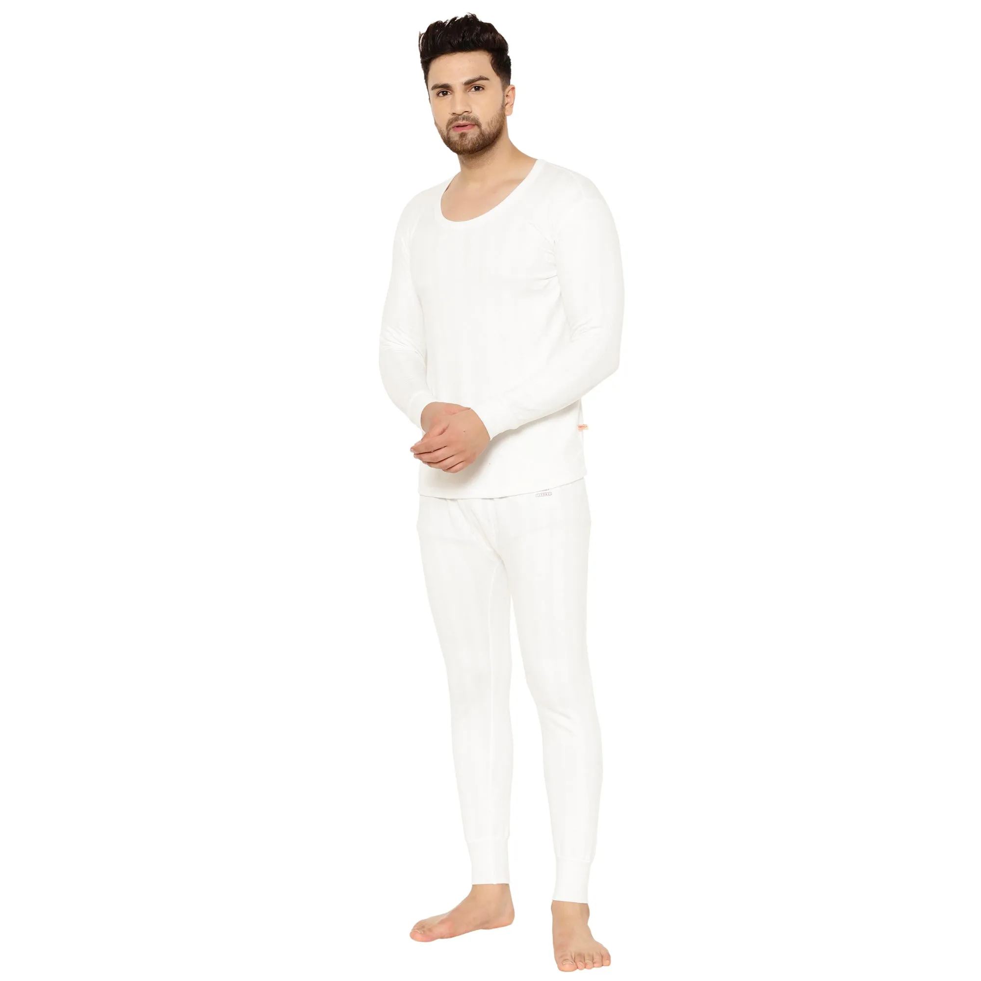 Vimal Jonney White Thermal Top For Men's