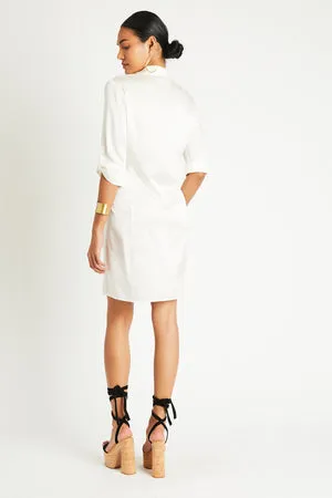 YVES SILK DRESS - OFF WHITE